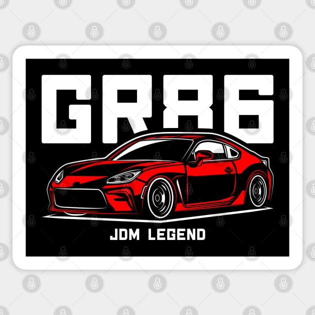 Racing Red GR86 JDM Sticker by GoldenTuners